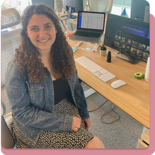 Jackie at her desk
